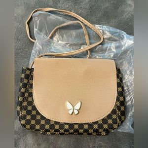 Small Brown and Tan Butterfly 🦋 Small Purse 🆕